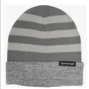 NWT!! Spacecraft Collective Harper Beanie Gray Striped